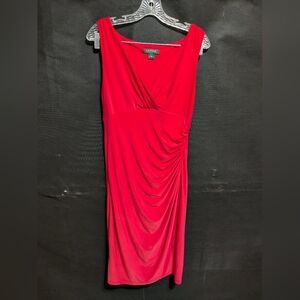Ralph Lauren Sz 10 ruched sleeveless cocktail dress